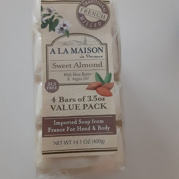 A LA MAISON de Provence Sweet Almond hand & body lotion and (4)bars of Soap - Picture 4 of 9